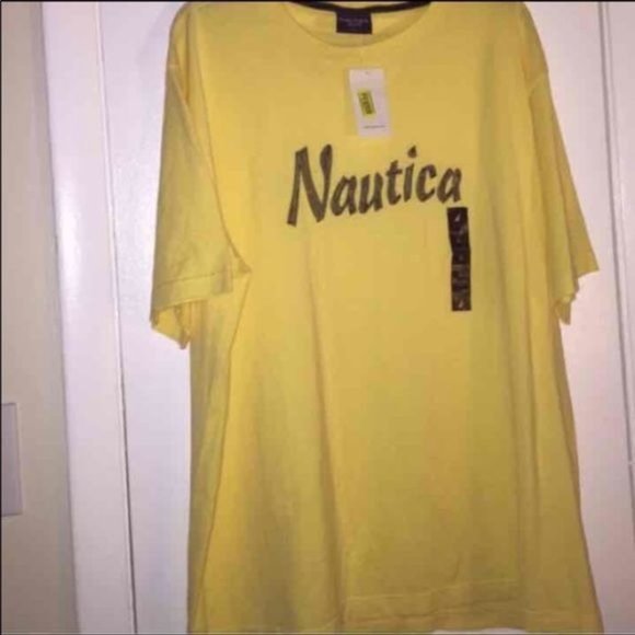 Nautica Other - Nautica MENS Large 100% cotton Yellow T shirt NWT